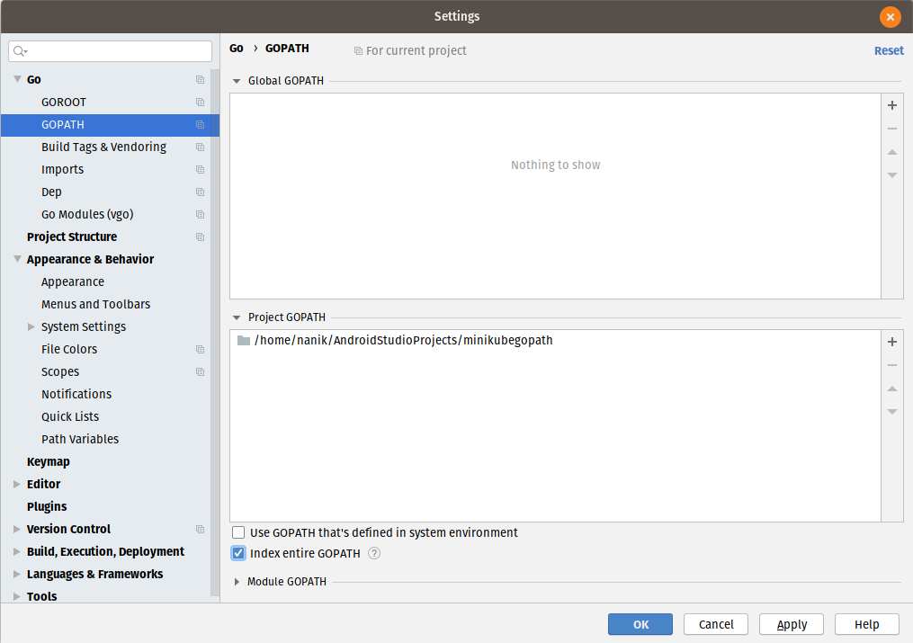 MinikubeSourceCodeSettingGoPath